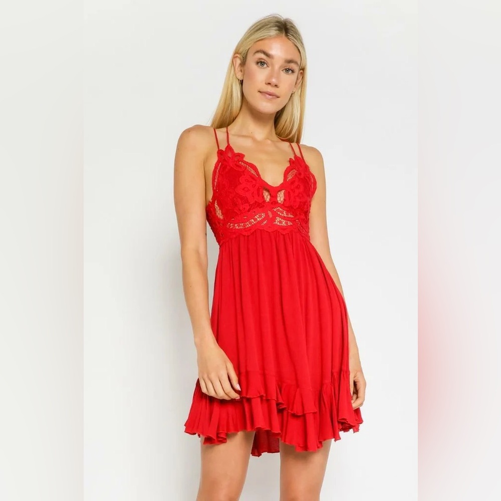 Olivaceous Red Mini Dress